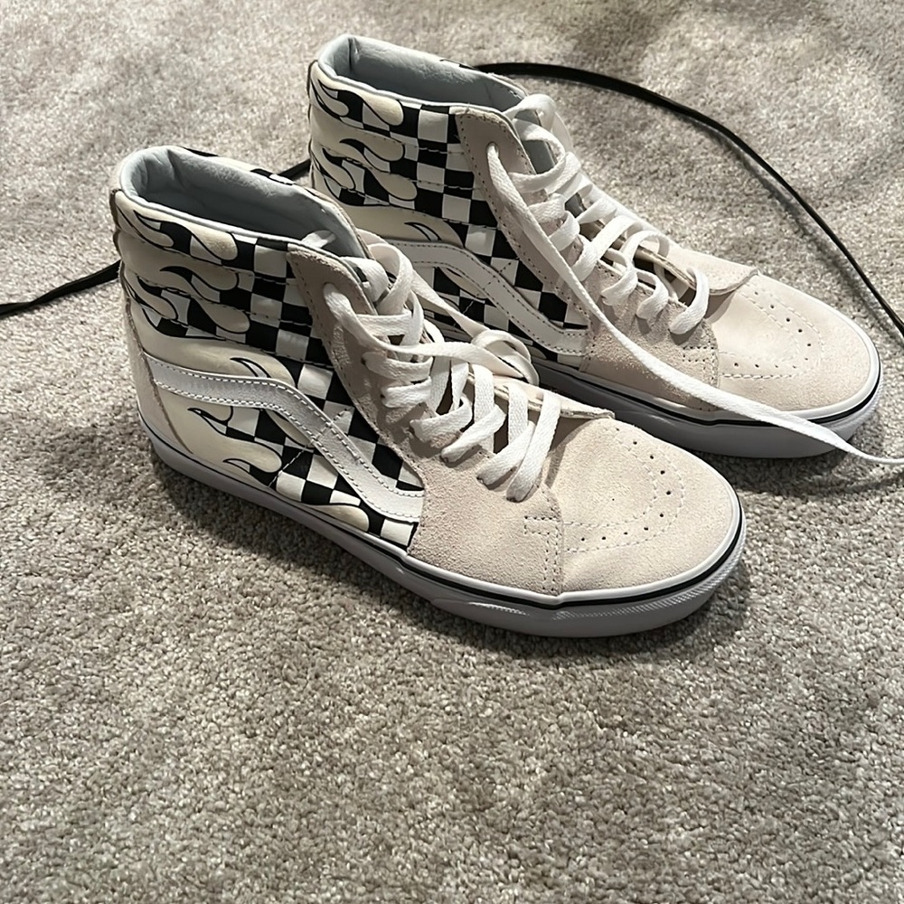 Vans, Sk8-Hi checker flames, Lightly worn